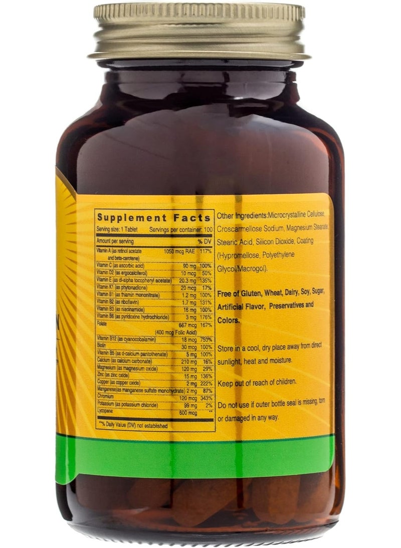 سنشاين نيوترشن مكمل غذائي متعدد الفيتامينات للرجال من الألف إلى الياء، ١٠٠ قرص - Image 2