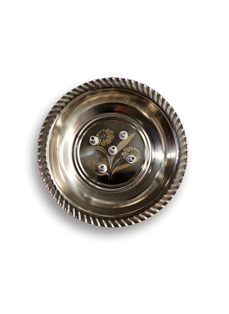 Vemlons Vemlons Agarbatti Stand with Ash Catcher Agarbatti Holder with Plate Incense Stick Holder 5 Sticks  - Image 1