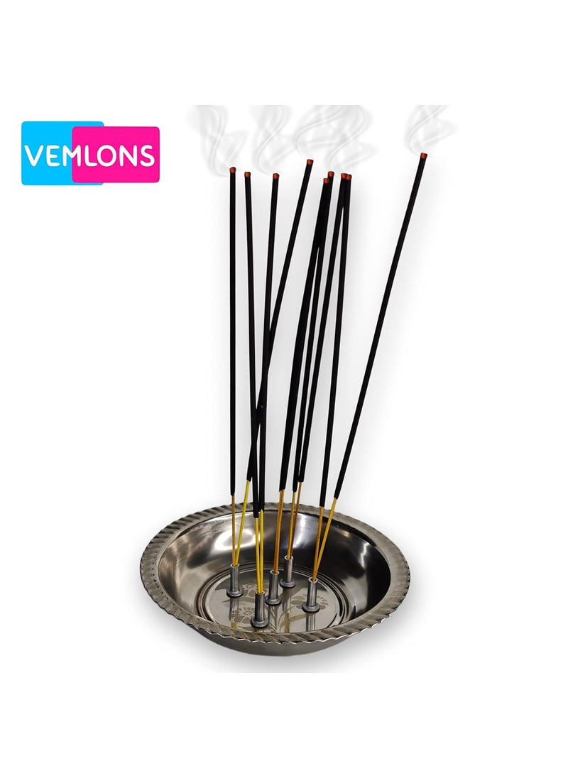 Vemlons Vemlons Agarbatti Stand with Ash Catcher Agarbatti Holder with Plate Incense Stick Holder 5 Sticks  - Image 4