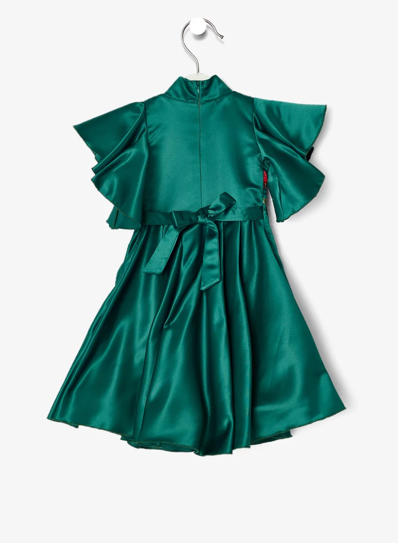 Little Golden Apple Little Floral Flared Dress