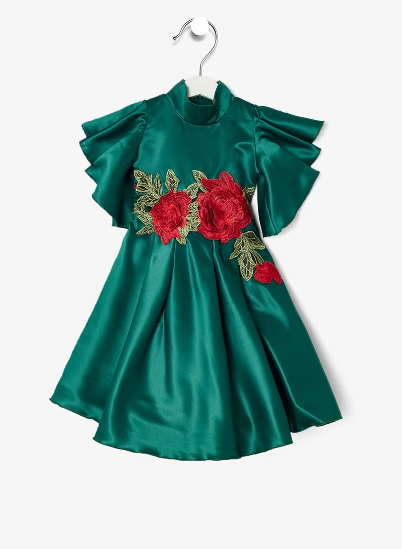 Little Golden Apple Little Floral Flared Dress