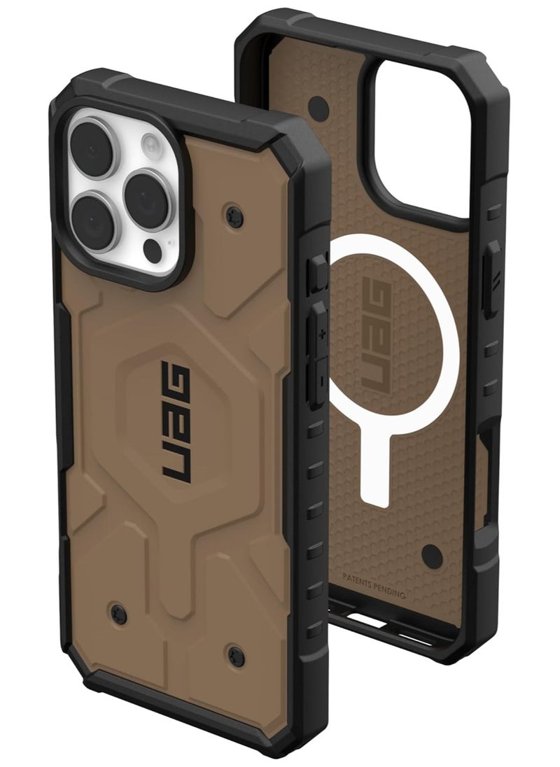 Urban Armor Gear UAG Pathfinder MagSafe for iPhone 16 Pro Max Case Cover [18 Feet Drop tested]  - Dark Earth  - Image 1