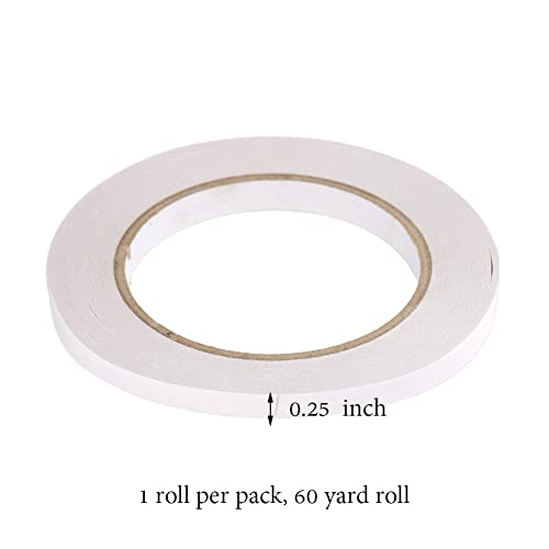 MagiDeal Basting Tape, Double Faced, 1/4 inch, Clear, 1 roll per Pack, 60 Yard roll - Image 2