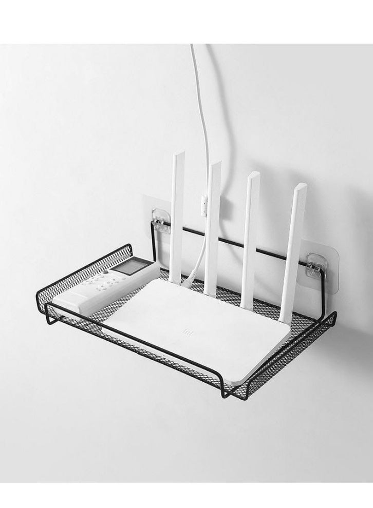 رف معدنى معلق اسود لتنظيم الاشياء بالمنزل او المكتب - Image 1