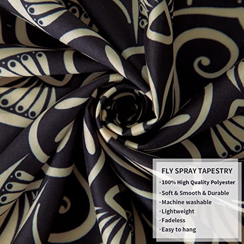 FLY SPRAY Black Golden Mandala Tapestry Astrology Space Wall Hanging Tapestries Wall tapestrys Large Aesthetic Hippie Decor Bohemian Art Boho Home Talestry for Bedroom,Living Room,Ceiling - Image 5