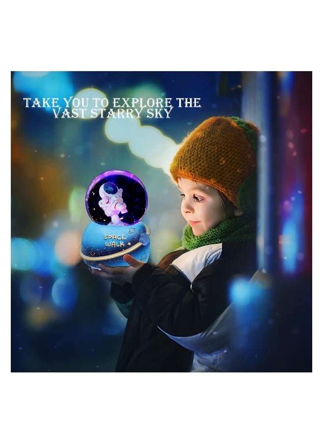 Generic Musical Glitter Snow Globe for Kids 80MM Astronaut Space Decoration Suitable Birthday Gift For Boys and Girls to Explore the Starry Sky  - Image 4