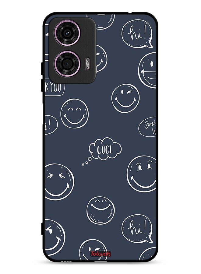Tolwak Motorola Moto G24 4G Protective Case Cover Cool Faces Tags - Image 1