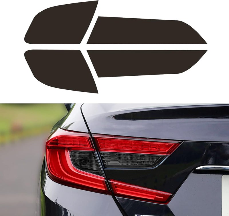 TOMALL Vinyl Smoke Tint Turn Signal Reverse Light Films Compatible with Honda 10th Accord 2018-2020 PreCut Car Tail Light Transmission Stickers Exterior Decoration (20% Dark Black) - Image 1