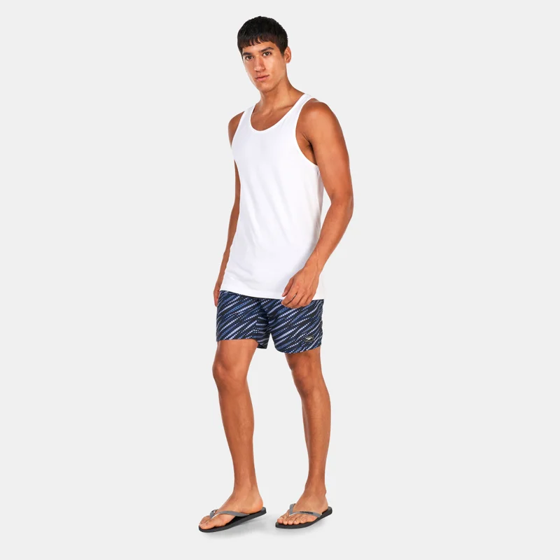 speedo Blue Men's Printed Leisure 18-Inches Swim Shorts for Men | Best Price UAE