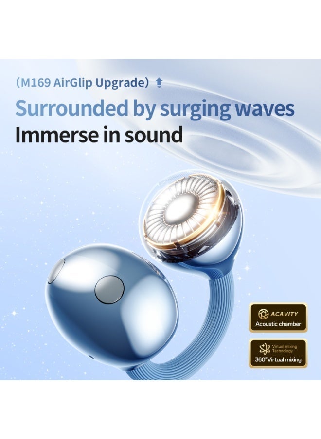 caijin Clip-on open-ear wireless Bluetooth 6.0 headphones—featuring an ultra-long 45-hour battery life, IPX6 water resistance, and touch controls; comfortable to wear with clear, crisp sound quality; an open-ear design that makes them an ideal choice for women and children, as well as for sports, fitness, and daily use - Image 3