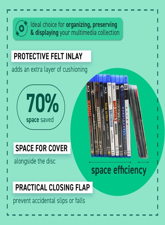 تاريفولد غلاف حماية لأقراص بلو راي من DJOIS by Tarifold - مصنوع من البولي بروبيلين بسماكة 120 ميكرون - 50 غلافًا - سعة 100 قرص - متين - صنع في الدنمارك - Image 3