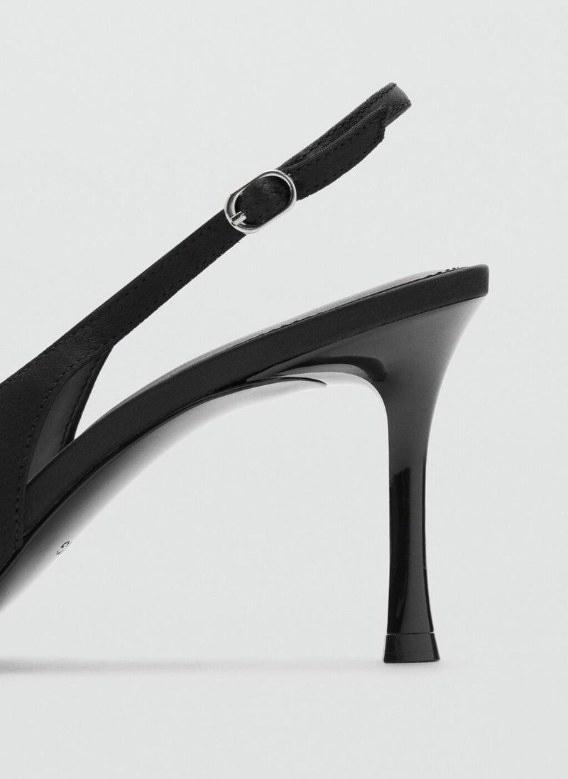 MANGO Satin floral shoes - Image 3