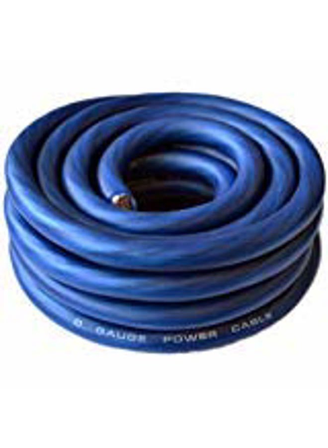 0 Gauge Blue Amplifier Power/Ground Wire 1/0 Ga Amp Cable, 25 Feet