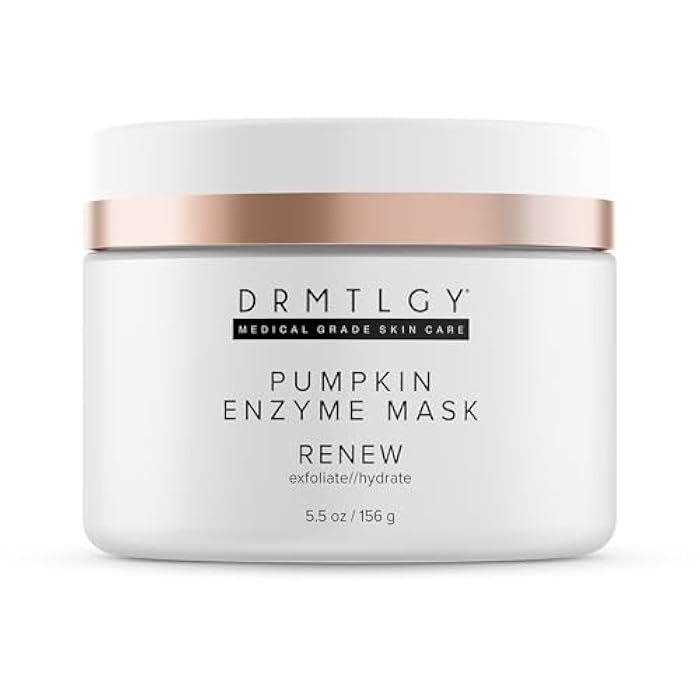 DRMTLGY Pumpkin Enzyme Face Mask with Jojoba Beads. Gentle Exfoliating Pumpkin Facial Mask for Dullness, Uneven Skin Tone, Fine Lines and Wrinkles. 5.5 oz - Image 1