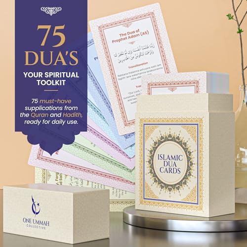 One Ummah Islamic Dua Cards - 75 Essential Supplications with Translation, Transliteration & Story - Color-Coded by Emotions - for Kids & Adults - Quran & Hadith Prayers - Learning & Memorizing Muslim Duas - Image 2
