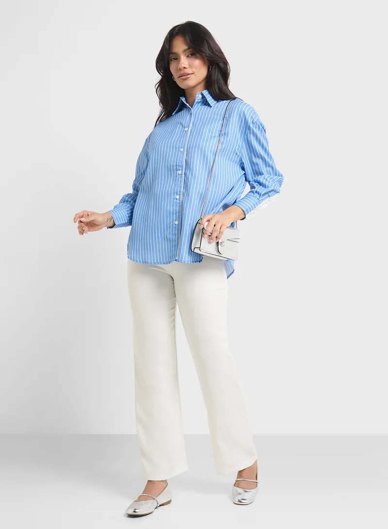 ELLA Striped Button Down Shirt