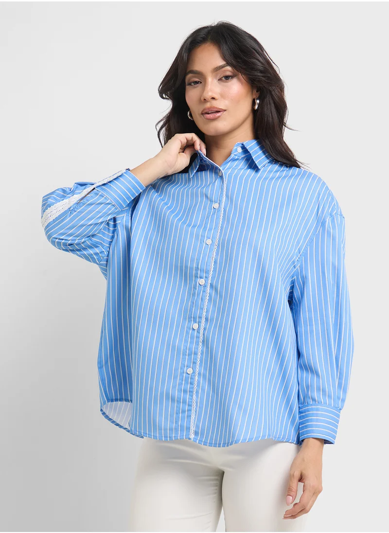 ايلا Striped Button Down Shirt
