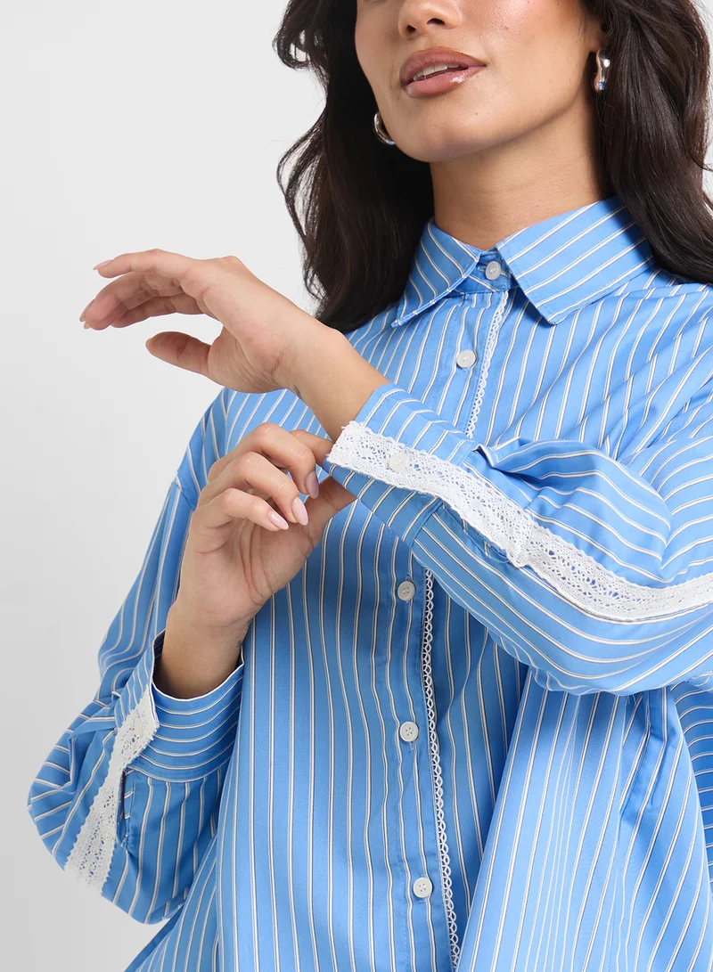 ELLA Striped Button Down Shirt