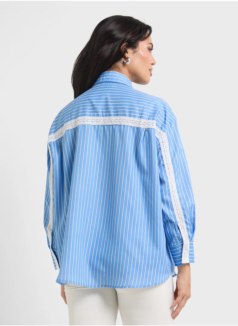 ايلا Striped Button Down Shirt