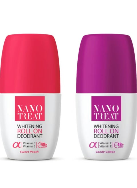 مزيل العرق نانو تريت - خالي من الألومنيوم والبارابين - تركيبة 5 في 1 (حلوى القطن + الخوخ الحلو)