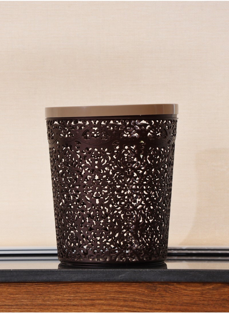 Royalford - Royalford Small Fancy Bin- RF11350| Stylish and Durable Plastic Bin for Home, Office, Bathroom, School, Restaurant - Assorted - Image 1