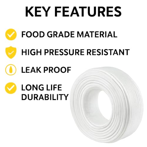 Dwiza Enterprise RO Water Purifier 1/4 Inch – 100 Meter | Food Grade PE Tubing | High Pressure Leak Proof RO | Flexible Durable Water Line Pipe for RO Purifier, Dispenser, Refrigerator – Universal Fit [100 Meter] - Image 3