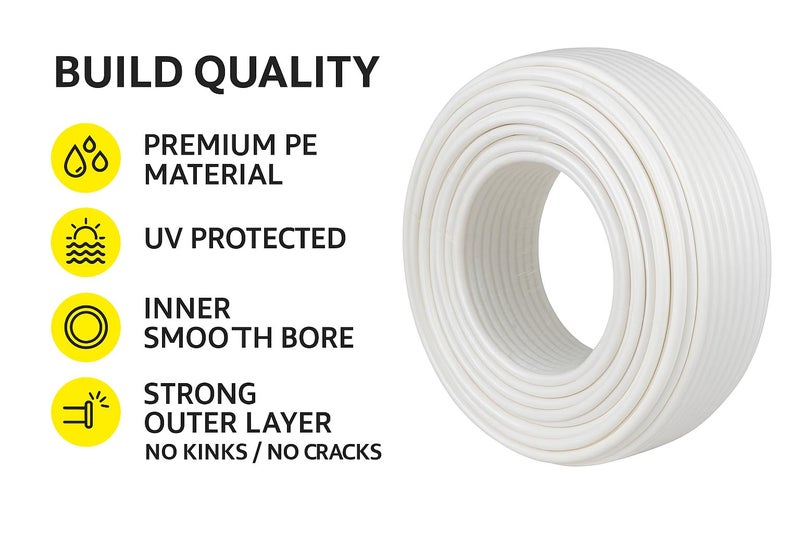 Dwiza Enterprise RO Water Purifier 1/4 Inch – 100 Meter | Food Grade PE Tubing | High Pressure Leak Proof RO | Flexible Durable Water Line Pipe for RO Purifier, Dispenser, Refrigerator – Universal Fit [100 Meter] - Image 5