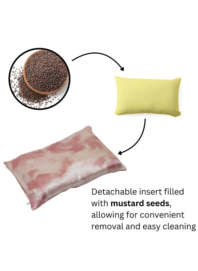 Silk Me 100% Pure Mulberry Silk Mustard Seeds Pillow 22 Momme - Baby Head Shaping Pillow - Detachable Seeds Attachment - Prevents Bald Spots, Hair Loss & Knotting - 0-12 Months (Pink Sky) - Image 3