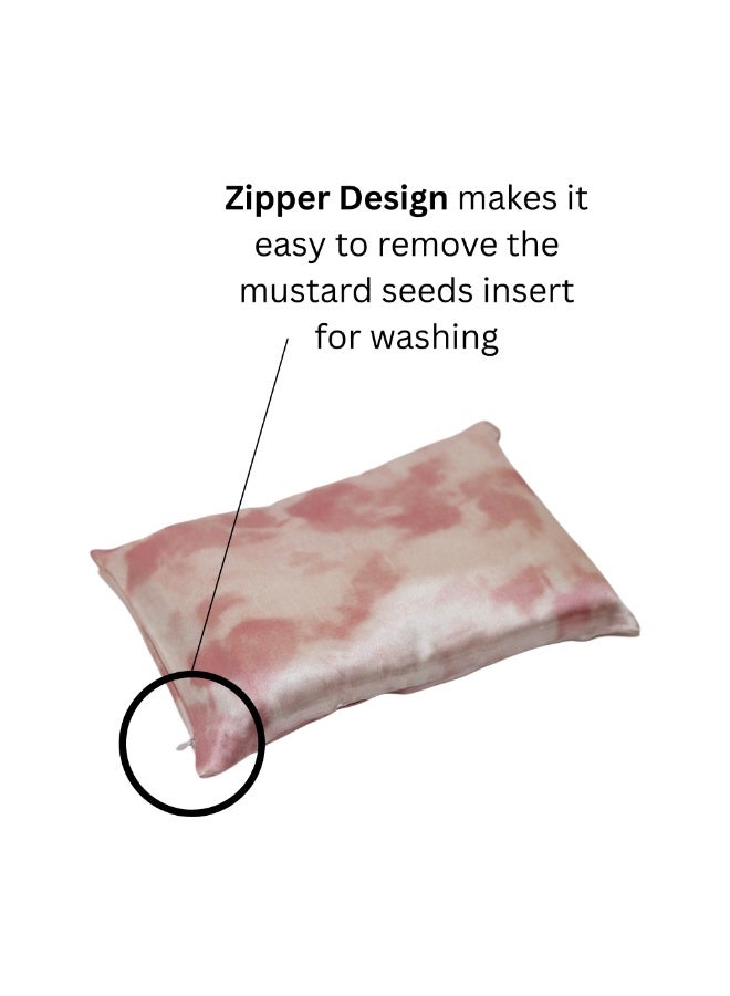 Silk Me 100% Pure Mulberry Silk Mustard Seeds Pillow 22 Momme - Baby Head Shaping Pillow - Detachable Seeds Attachment - Prevents Bald Spots, Hair Loss & Knotting - 0-12 Months (Pink Sky) - Image 5