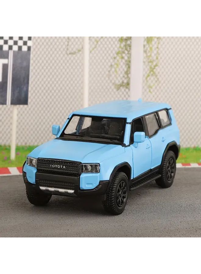 Toyota Land Cruiser 250 Blue Pull Back Die Cast Model Car Alloy Toy - Image 1