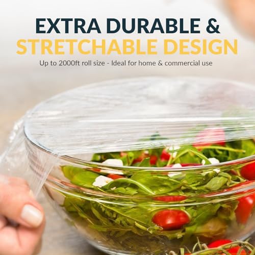 PAMI Clear Plastic Wrap for Food 12" X 2000ft, Bpa-Free Restaurant Plastic Wrap with Dispenser Box for Home and Commercial Food Wrap - Image 4