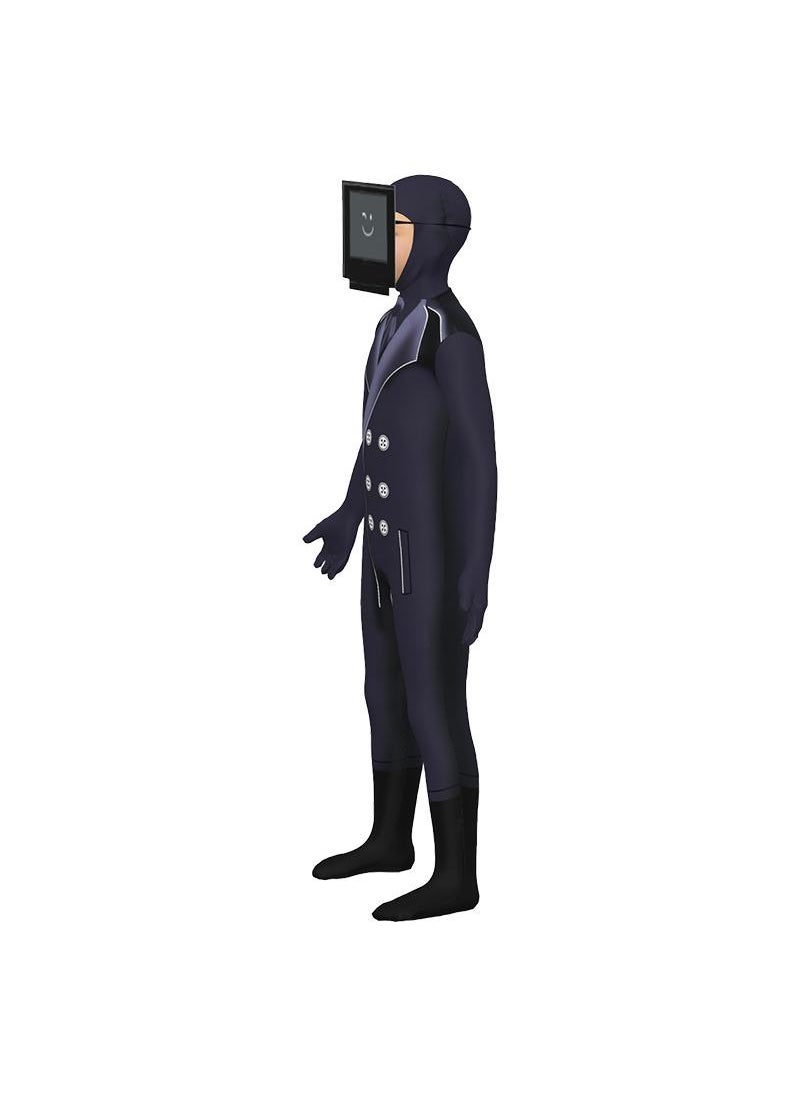 Generic 1 Set Party Cosplay Skibidi Toilet Man TV Man Costume For Kids Black TV Man Costume Adult With Masks  - Image 2