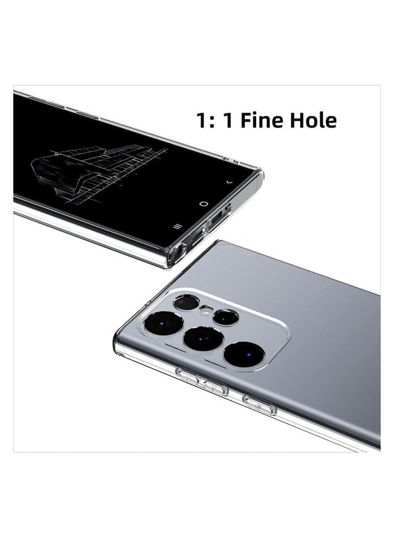 Samsung Galaxy S24 Ultra Clear Case Soft Flexible Silicone TPU Shockproof Transparent Rubber Back Cover With Camera Protection Compatible for Samsung Galaxy S24 Ultra