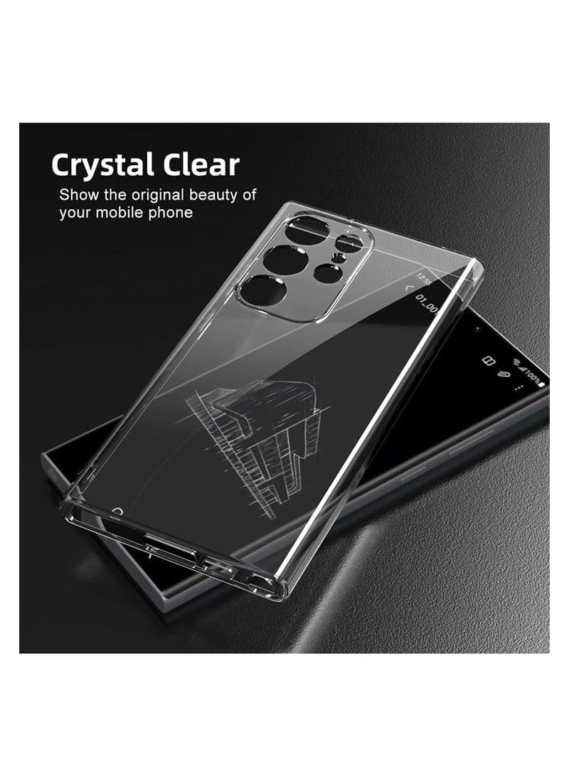 Samsung Galaxy S24 Ultra Clear Case Soft Flexible Silicone TPU Shockproof Transparent Rubber Back Cover With Camera Protection Compatible for Samsung Galaxy S24 Ultra