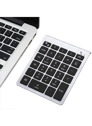 Lekvey Bluetooth Number Pad, 10 Keys Numeric Keypad Portable Wireless Bluetooth Keypad : 28-Key Numpad Extensions for Financial Accounting Data Entry for Laptop Surface Pro Tablets Windows, Silver - pzsku/Z101ACA08BB4F09AC627DZ/45/1749374167/5bc878df-7199-4e12-8051-9eb403694fa6