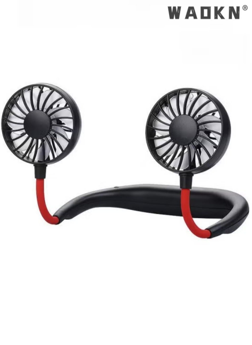 Portable Aromatherapy Colorful Light Neck Fan,USB Personal Hands-Free Mini Lazy Neck Fan, 360 Degree Rotating Cooling Handheld Wearable Suitable for Office Home Travel Room Outdoor Sports Fan Black