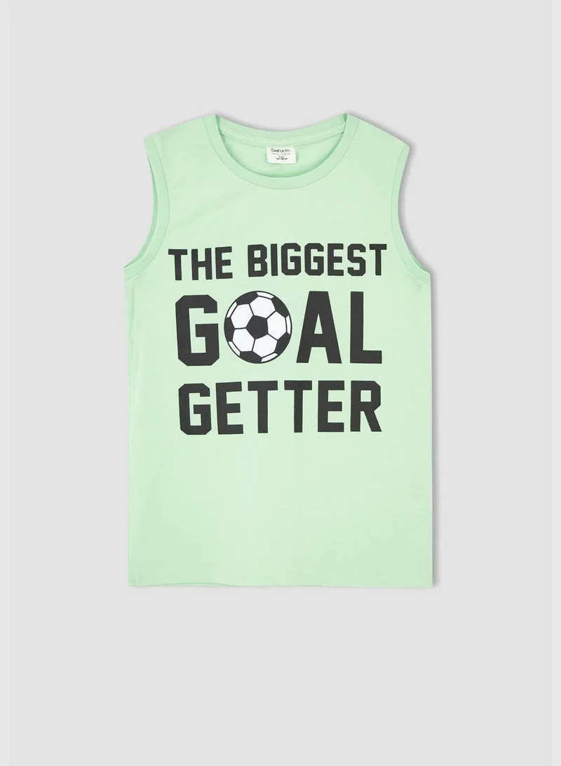 DeFacto Regular Fit Sleeveless Football Print Vest