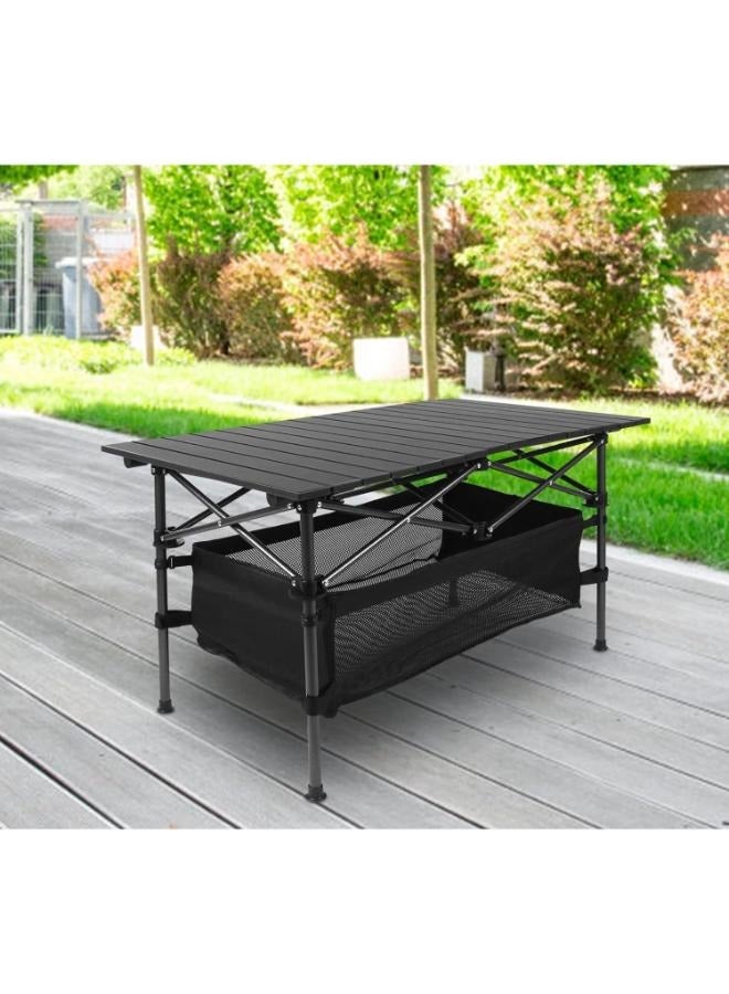 Eoptify طاولة تخييم قابلة للطي محمولة مع ارتفاع قابل للتعديل وحقيبة تخزين كبيرة - طاولة نزهة قابلة للطي من الألمنيوم للاستخدام في الهواء الطلق للشاطئ والشواء والسفر - Image 5