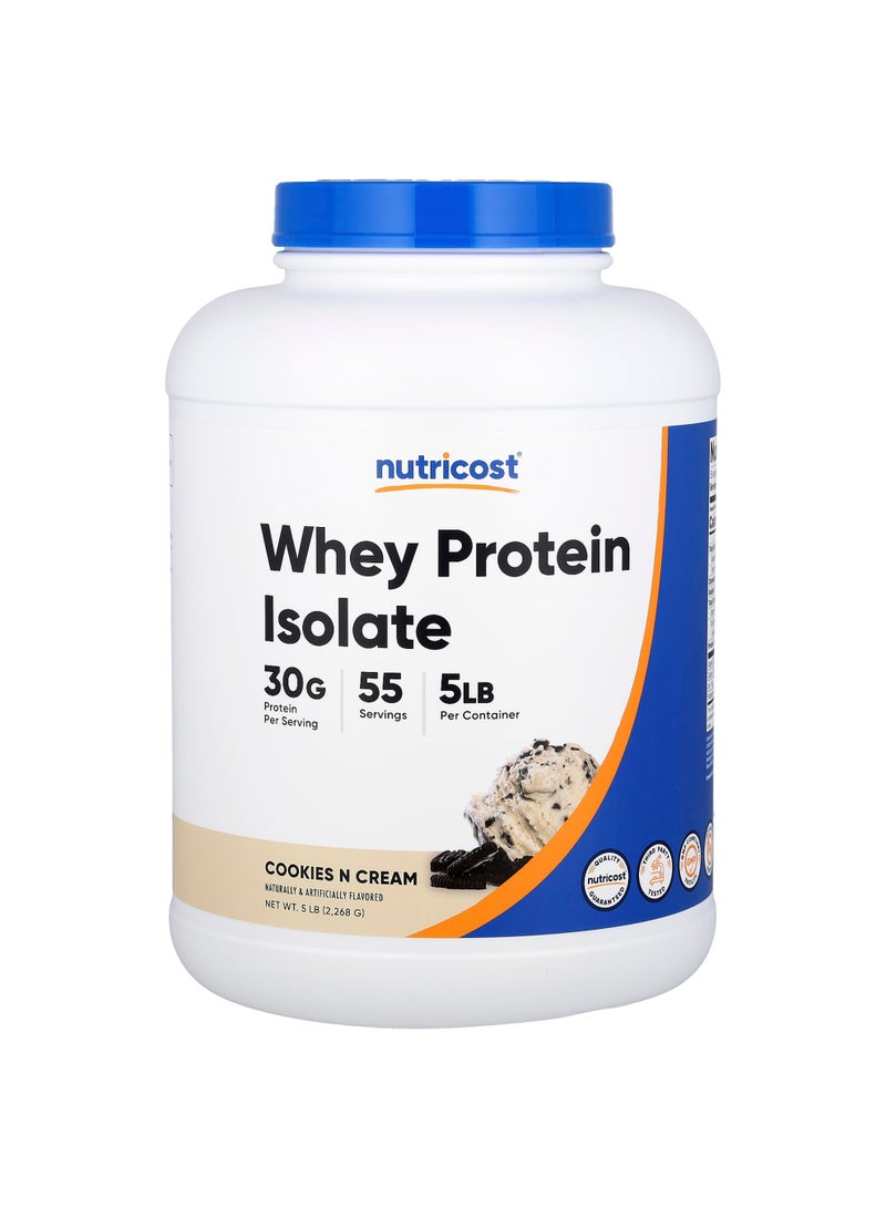 Whey Protein Isolate, Cookies N Cream, 5 lb (2,268 g)