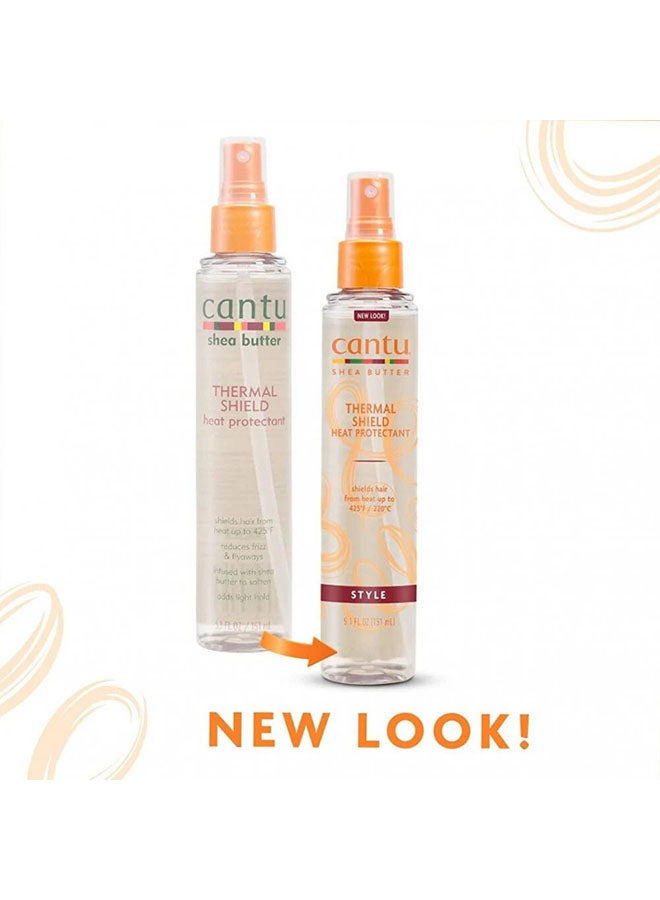 Cantu Thermal Shield Heat Protectant 151 ml - Shea Butter Formula Protects Hair up to 425°F, Gentle on Relaxed, Permed & Natural Hair Multicolour - Image 5