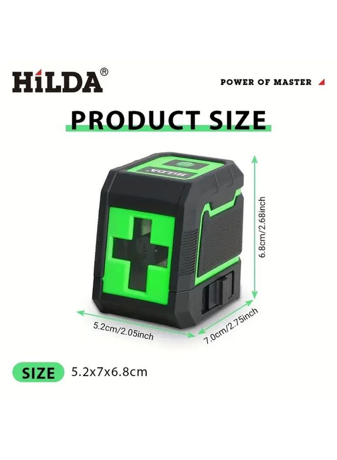 HILDA Green 2 Line Self Leveling Laser Level With Tripod 100ft Cross Line For Construction - Image 4