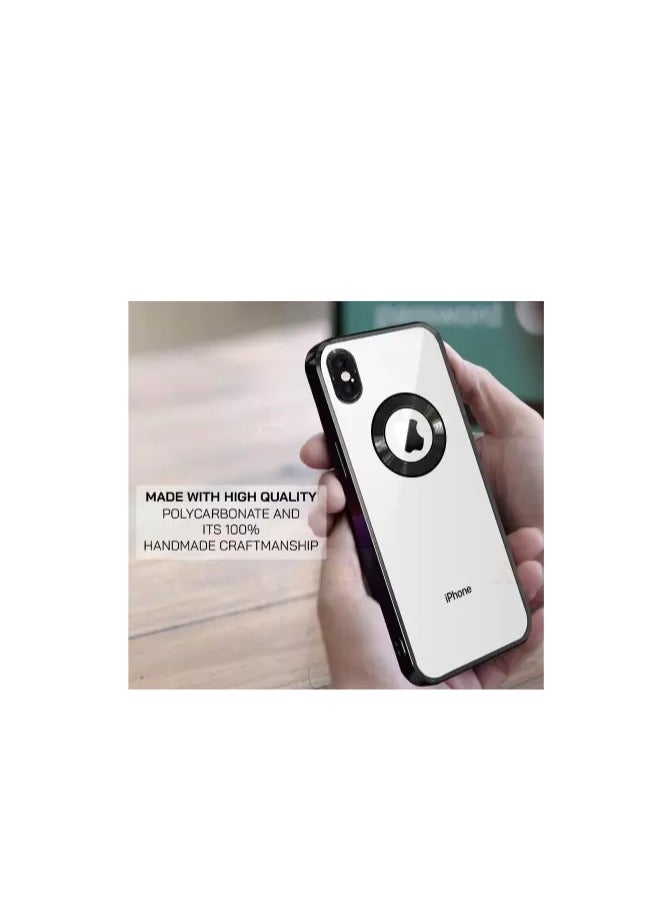 Compatible with iPhone  xs max  Case with Camera Lens Protector Logo View Soft TPU Back Cover for Women Men Soft TPU Back Cover -black