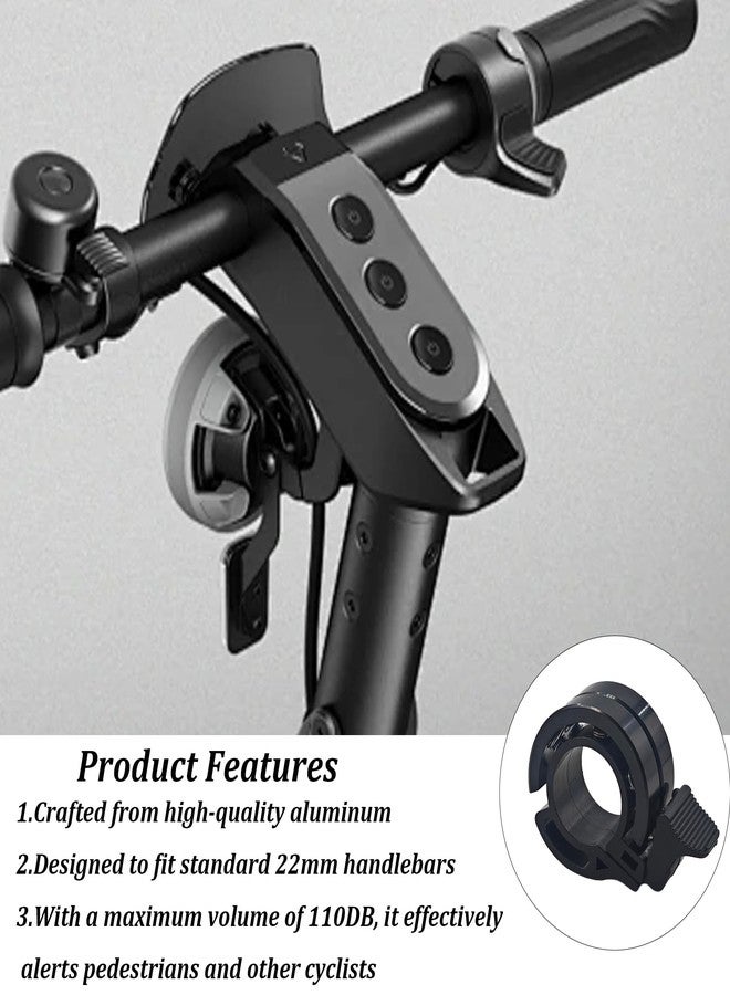 Runseaway Aluminum Alloy Round Double Bike Bell, 22mm Handlebar, Hidden Aluminum Bicycle Bell with Crisp Loud Sound for Mountain Road Bikes - Image 5