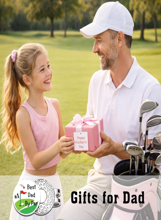 Fleure Esme Best Dad By Par Golf Ball Marker Hat Clip Funny Golf Ball Marker Gifts for Dad from Daughter Son Hat Clip Fathers Day Hat Clip Golf Maker Accessories Birthday Gift Golf Things for Golfer - Image 2