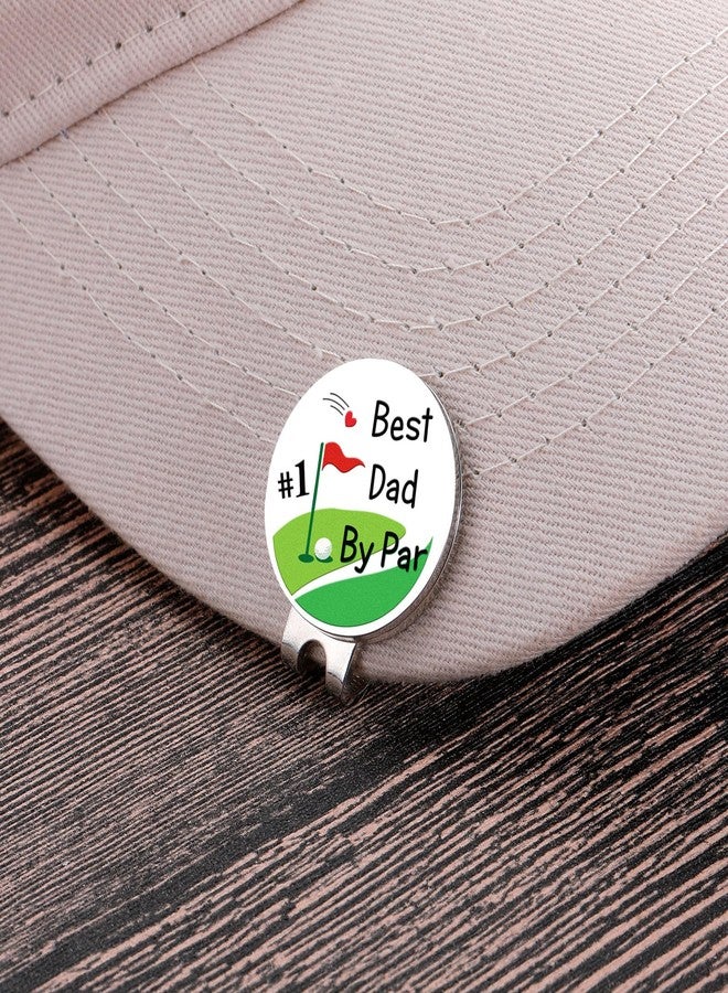 Fleure Esme Best Dad By Par Golf Ball Marker Hat Clip Funny Golf Ball Marker Gifts for Dad from Daughter Son Hat Clip Fathers Day Hat Clip Golf Maker Accessories Birthday Gift Golf Things for Golfer - Image 4