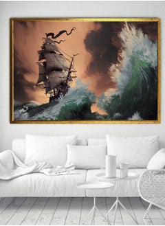 ship,canvas,pirate,ship,painting,rowing,boat,wall,art,huge,canvas,wall,art,decoration,room,bedroom,canvas,wall,art,luxury,canvas,wall,art