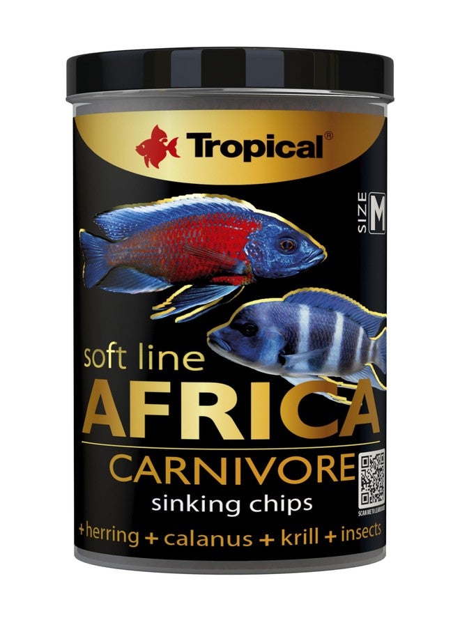 Tropical Soft Line Africa Carnivore M Sinking Chips Fish Food for Carnivorous and Omnivorous African Fish 250ml/130g- 67524 - Image 1