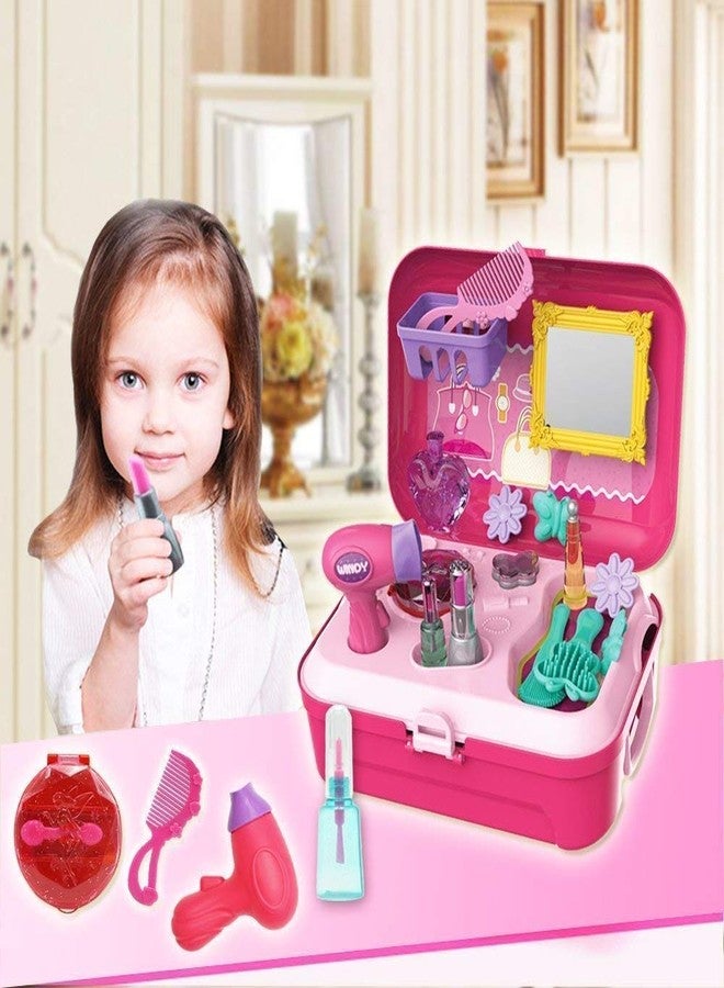 twisha enterprise beauty set for girls kids makeup toy suitcase (backpack beauty suitcase)-Multi color - Image 2