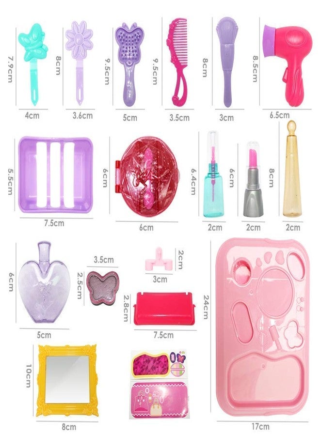 twisha enterprise beauty set for girls kids makeup toy suitcase (backpack beauty suitcase)-Multi color - Image 3