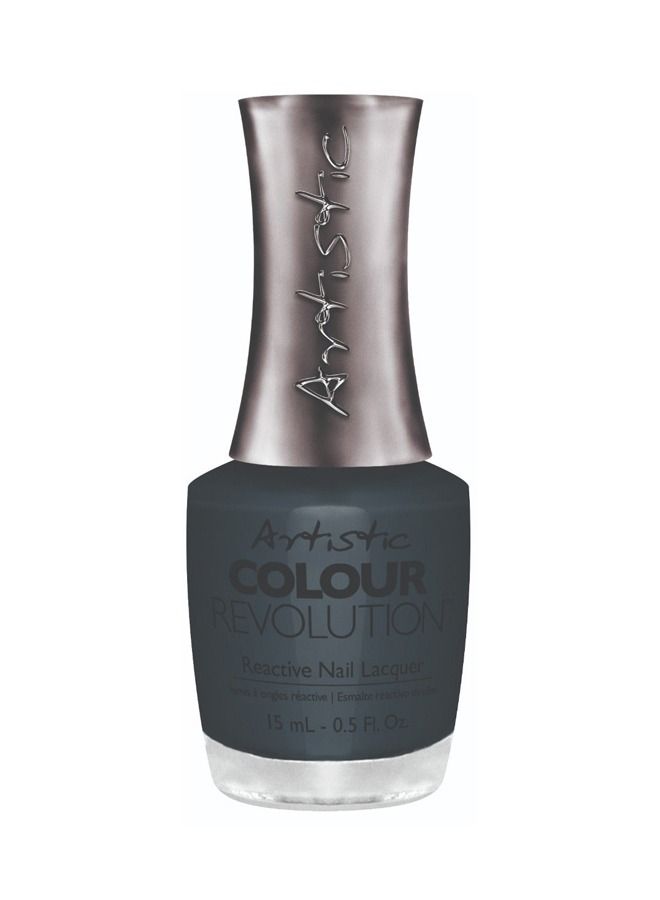 Artistic Nail Design Nail Lacquer - Oh My Gog-Gles (15ml), Metallic Gray High-Shine Finish
